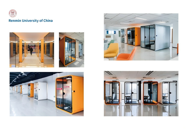 Aluminum Alloy Recording Pod Customized Acoustic Recording Booth Orange For Live Stream