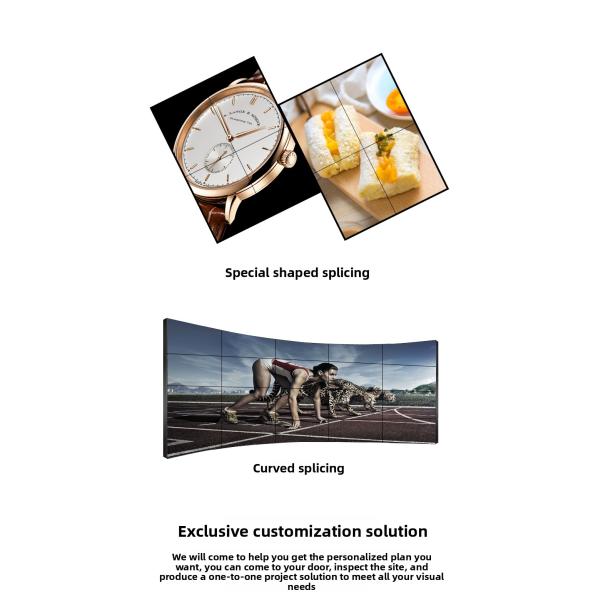 2k Display Indoor LCD Video Splicing Screen 55 Inch Ultra Narrow Bezel Multi Screen LCD Video Wall