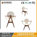 Cream Wind Dining Chair Home Solid Wood Back Designer Chair Model Room Dining