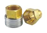 Cold Water Straight Through Coupler , 14 Bar Brass Quick Disconnect Fittings