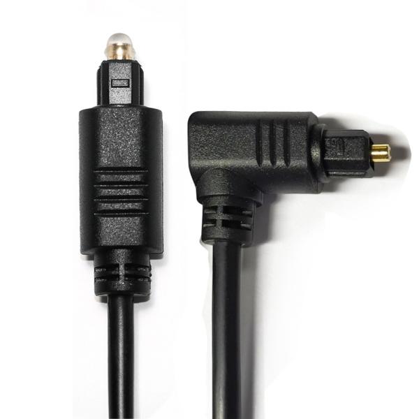 facotry outlet Toslink Digital Audio Cable Black OD4.0 Square Interface 90° 0.5M