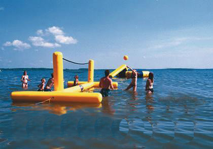 Custom Inflatable Sports Games / Mini Inflatable Volleyball Field For Aqua Park