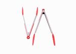 Durable Silicone Cooking Tongs Logo Customized Kitchen Food Tongs 7 Inch Size