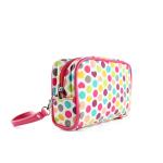 Wholesale Portable Lady Canvas Dot Printed Makeup Travel Bags