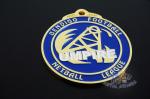 Sports Racing Metal Award Medals Imitation Gold Plting With Blue Soft Enamel