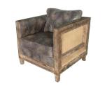 Vintage Retro Leather Deconstructed Chair