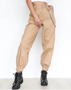 Wholesale Women'S Fashion Clothing Solid Color Sports Lounge Pants Wide Leg High Waist With Chains from china suppliers