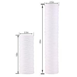 Wholesale 220V Water Treatment 20/40inch 1-100um Coating Sediment Rust Industry String/Spiral Wound Filter from china suppliers