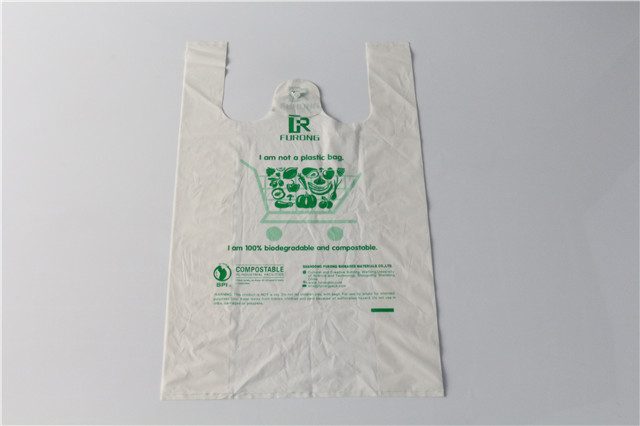 100% Compostable Biodegradable Shopping Bag PLA For Food Fruit BPI Certified