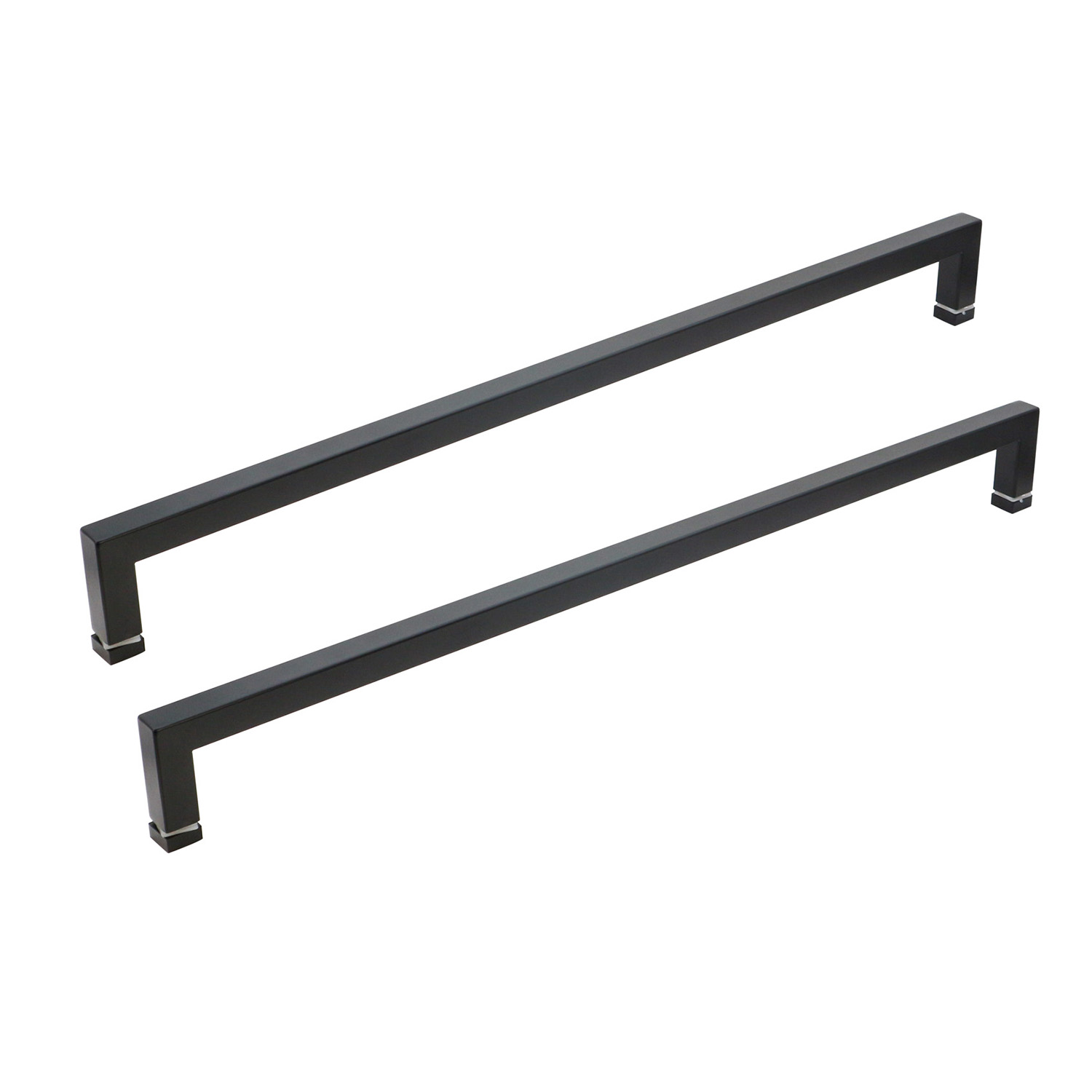 200*200*19*1.0mm Long Black Finish Hotel Glass Sliding Door Single Sided Shower Handle