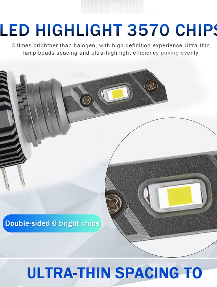 H15 LED Headlight Car Headlamp 80W 8000LM For Volkswagen Golf 6 7/Touran /Touareg/BMW 220I /Benz GLK/A180/A45 AMG