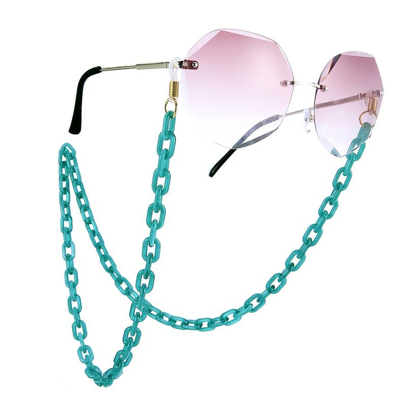High quality fashion matte color facemask chain acrylic link masking chain for sale