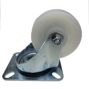 Wholesale 4'' White Color PA Roller Bearing Nylon Swivel Caster Wheels from china suppliers