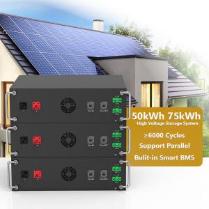 Wholesale High Voltage 15kwh-750kwh Lithium Iron Battery Pack Lifepo4 51.2v 100Ah Rack Mounted Battery Lithium Ion Battery from china suppliers