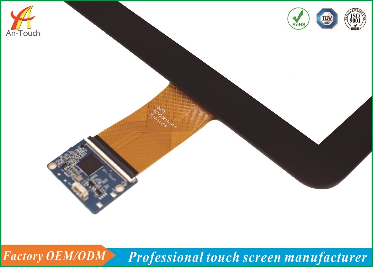 Multi Point LCD CTP Touch Screen , Cover Glass Touch Panel Display 60Hz