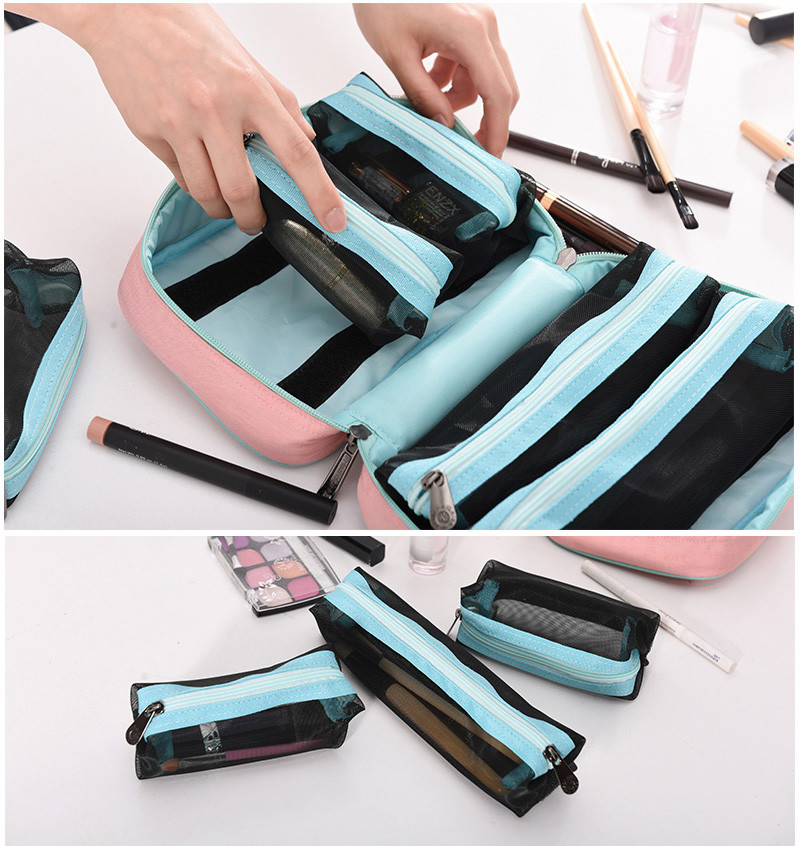Eco Friednly Ladies Toiletry Bag Protable Travel Wash Bag For Women