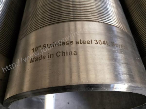 Stainless Steel 304l Johnson Vee Wire Screen , Deep Well Wound Screen 35kg /