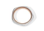 Rotatable Two Tone Gold Wedding Rings , 2.5MM Geometric Engagement Rings OEM ODM