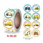 Adhesive Round Sticker Labels Waterproof Custom Animal Stickers