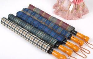 Wholesale Weather Resistant Mens Walking Umbrella Wooden Handle Straight Plastic Tips from china suppliers