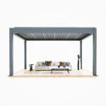 Aluminum Alloy Electric Flip Louver Pavilion The Outdoor Shade is Durable And