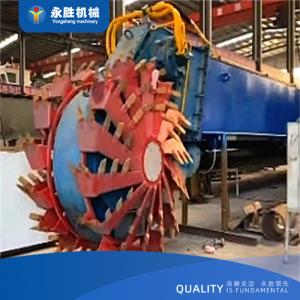 Wholesale 18inch Bucket Wheel Cutter Dredger Boat At The Seaside Can Remove 500m³ Of Silt Per Hour from china suppliers
