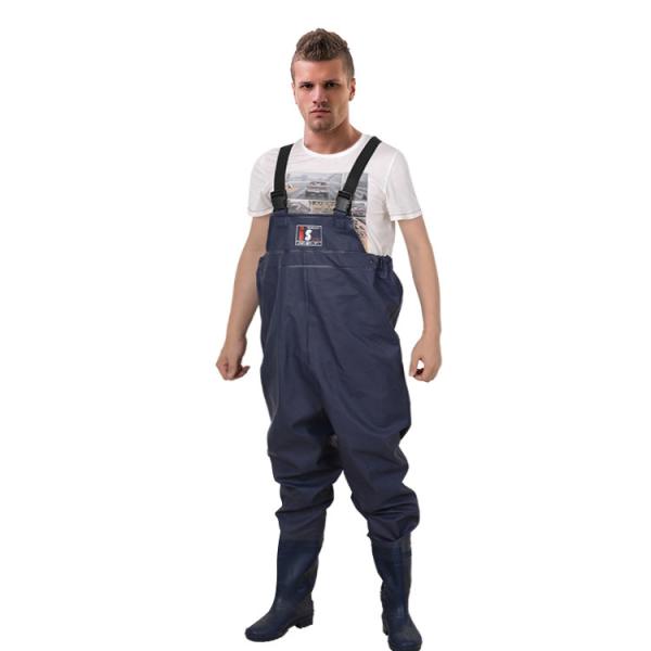 Versatile S-XXL Waterproof Breathable Knit Fabric Fishing Wader Suits with PVC