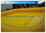 Indoor / Outdoor Yellow Above Ground Inflatable Pool For Backyard Water Game