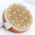Natural Exfoliating Bristle Bath Brush Wooden Body Massage SPA Dry Brush
