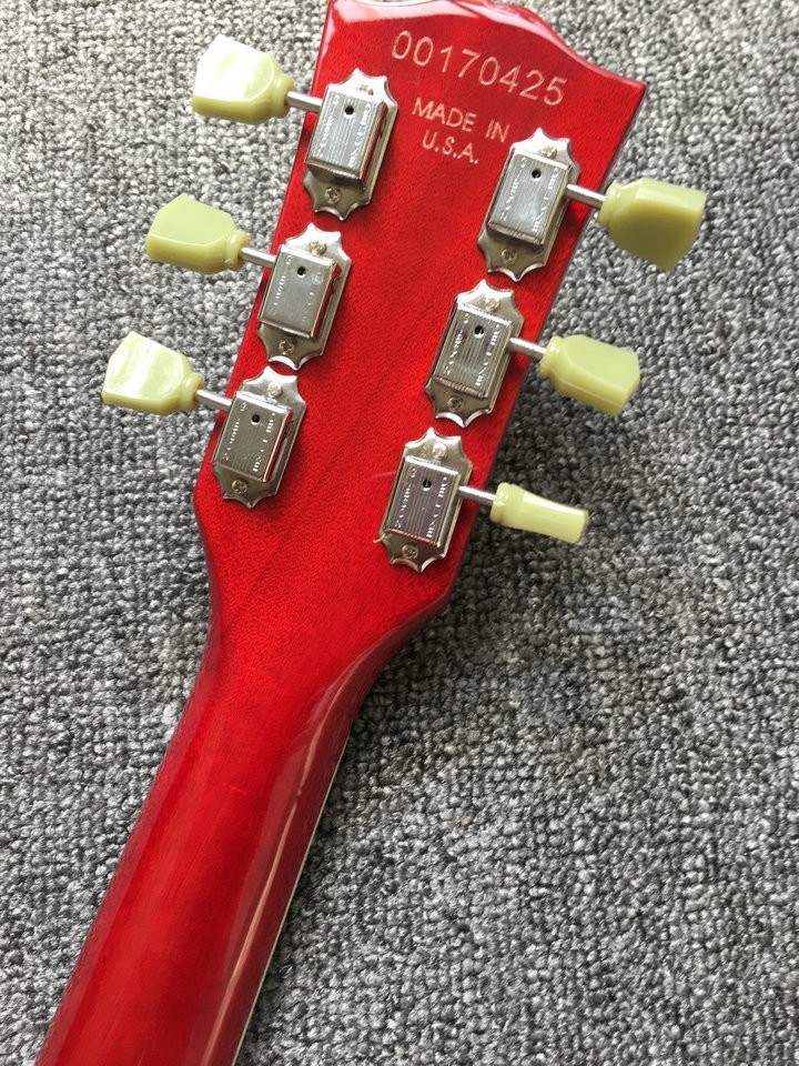 LP 1959 R9 Electric guitar Tiger Flame with Chrome hardware luxury finished way with Chrome hardware LP standard Electri