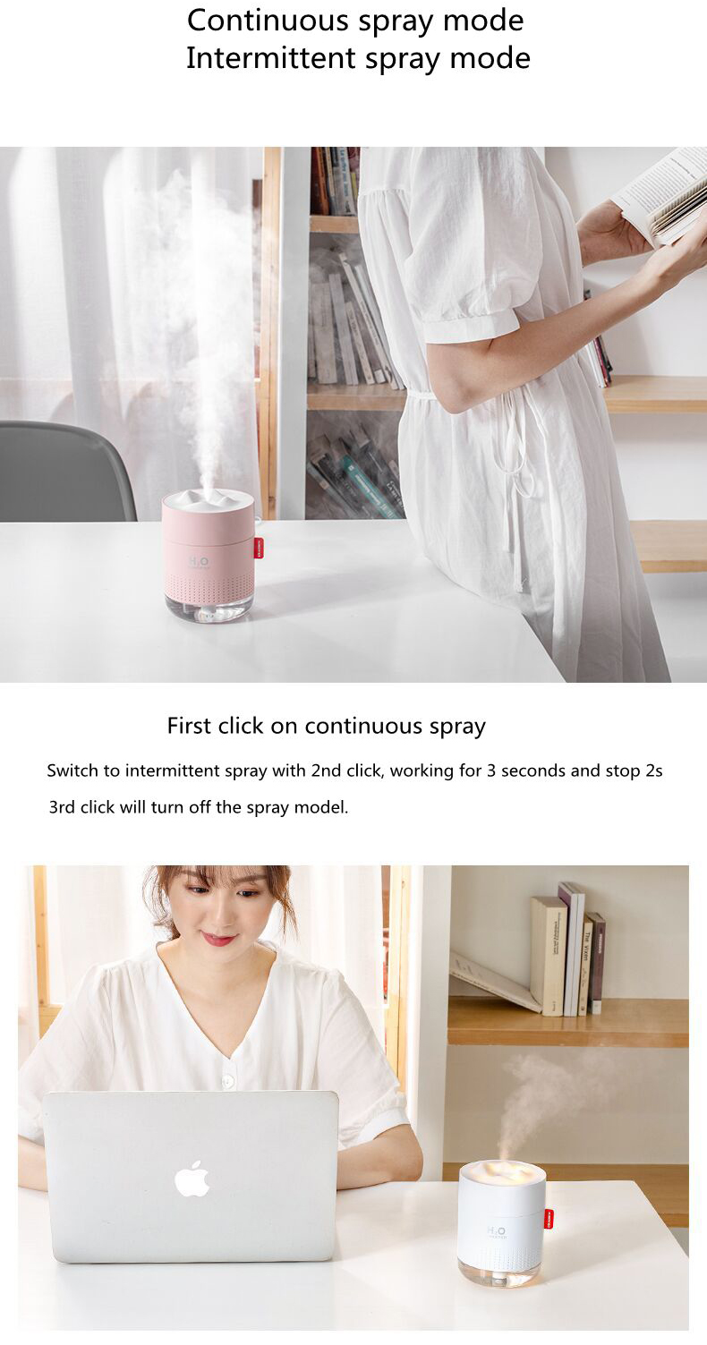 Homefish OEM Luftbefeuchter 500ml Water Tank Capacity Pure Mist Humidifyers Humidificateur d Air Portable Desktop H20 Humidifier