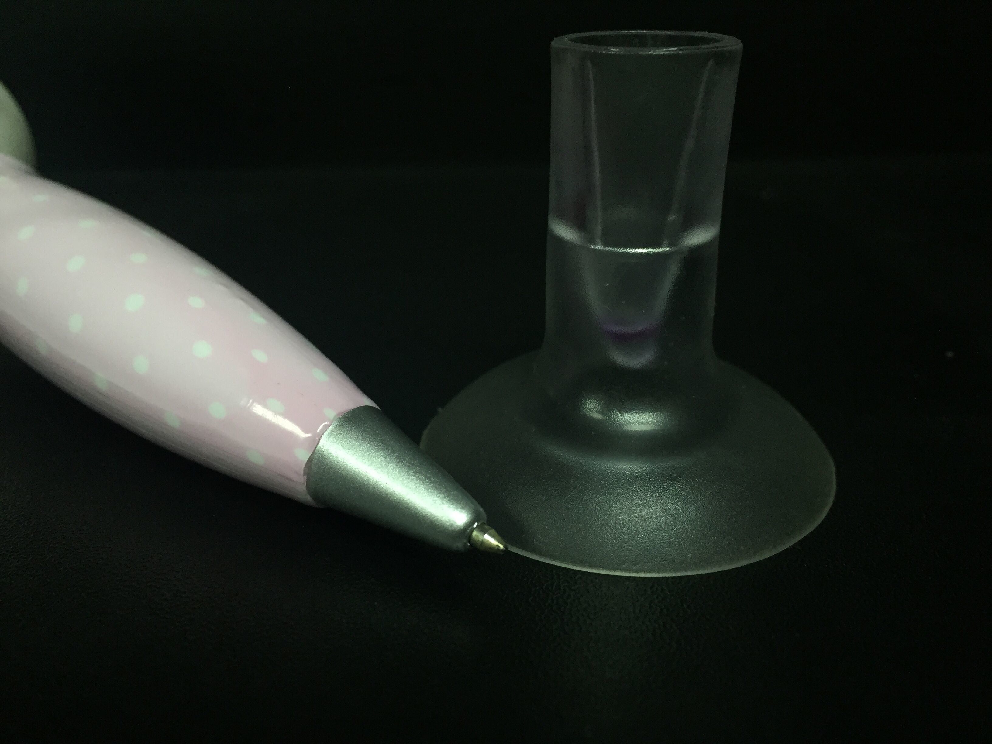 Ball pen with white rabbit figure rubber sucker Plastic Daily Product used for decoration promotion made of PVC and ABS