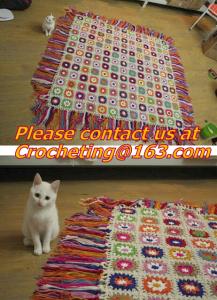 Wholesale Handmade Crochet Blankets Towel Blanket Crochet Blanket American Style Plaid Table Cloth from china suppliers