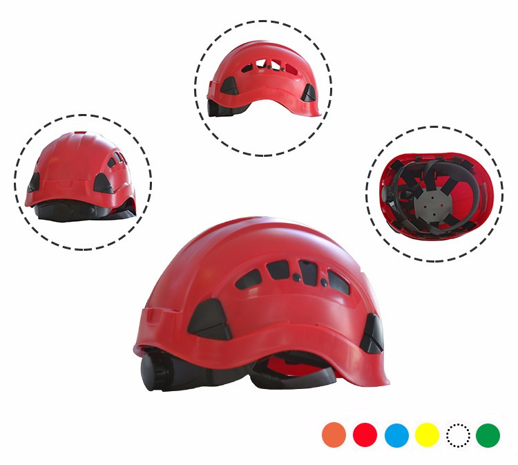 Fabric Lining Breathable Hard Hat Adjustable Security Helmet ANSI ABS for Rescue Head