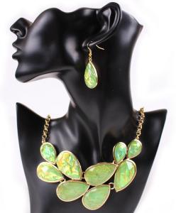 Wholesale Hot fashion trends in Europe and America exaggerated clavicle chain necklace resin droplet from china suppliers