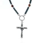 Stainless steel skull cross pendant, European and American cross-border trendy