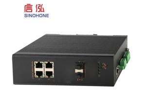 Wholesale Corrugated Housing Gigabit Fiber Optic Network Switch With 4 RJ45 2 SFP For Outdoor from china suppliers