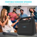 K10A Karaoke Portable Bluetooth Speakers Active Type 8000mah Battery Black