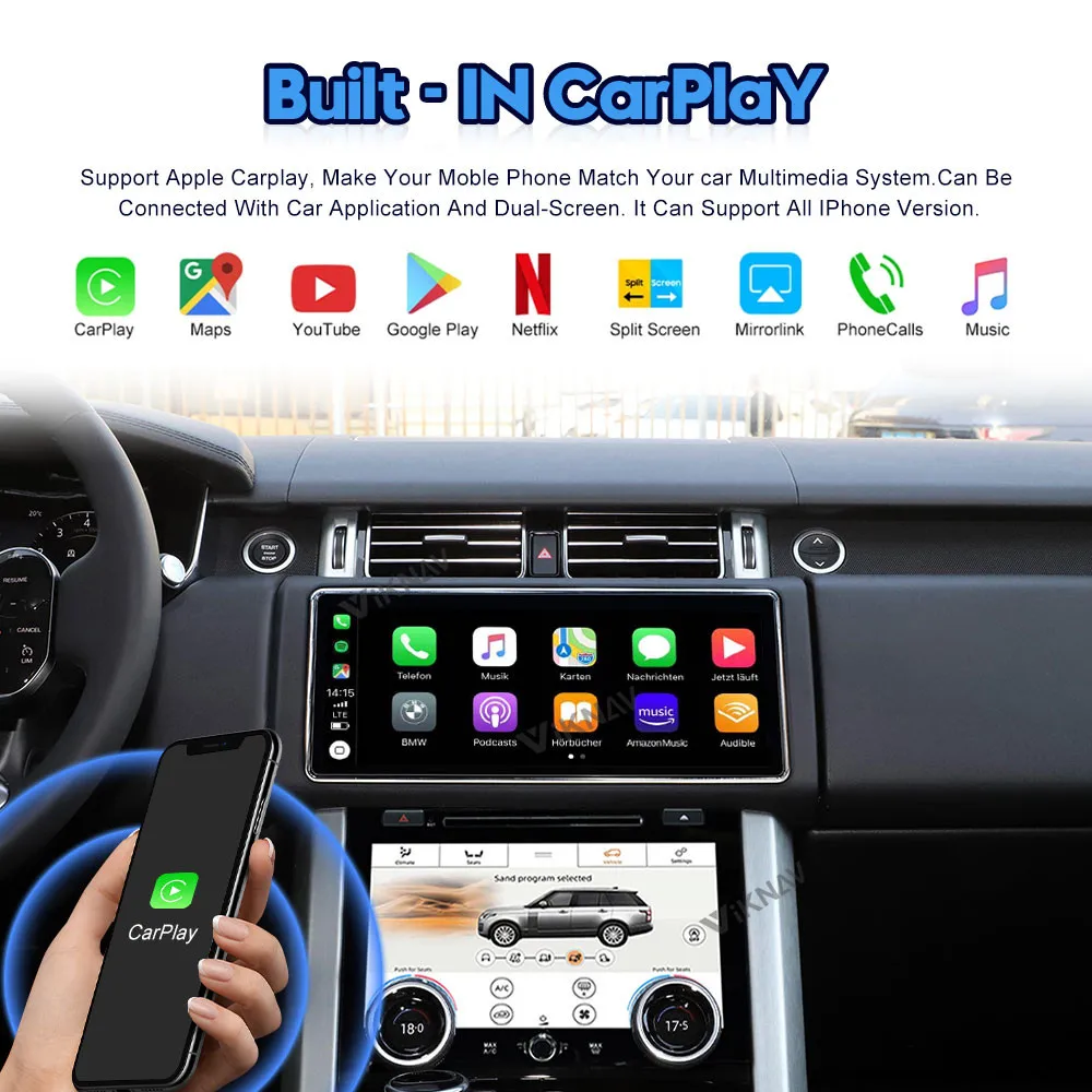 12.3 Inch Touch Screen Car Radio For Land Rover Range Rover Vogue L405 2013-2017 Multimedia Player GPS Navigation