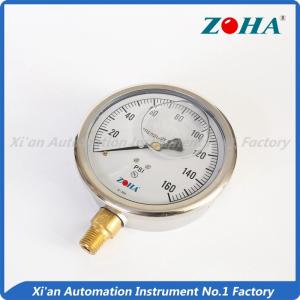 Wholesale Lead Free Oil Filled Fuel Pressure Gauge , Liquid Filled Oil Pressure Gauge ±1.5% from china suppliers