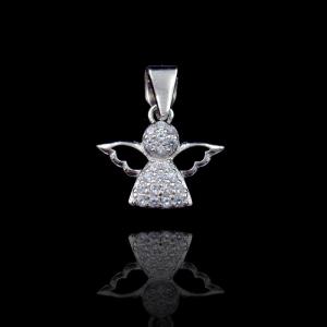 Wholesale Girls Silver And Zirconia Wings Lovely Angel Pendants Jewelry For Engagement from china suppliers