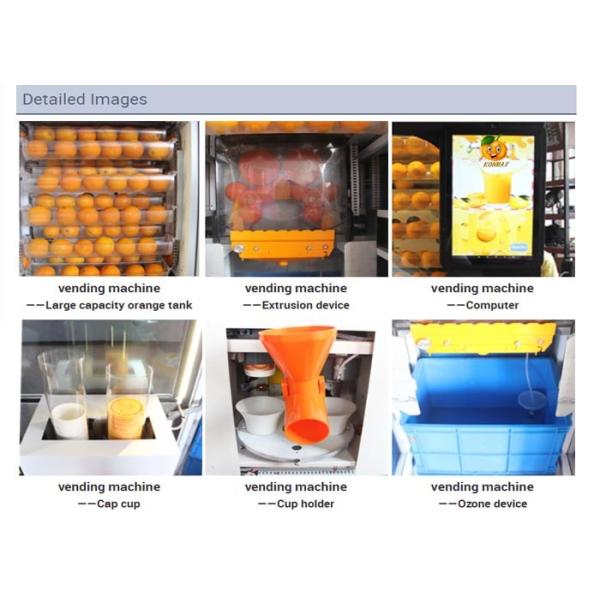 Mini Long Life Fresh Orange Juice Vending Machine Coins And Notes Acceptors