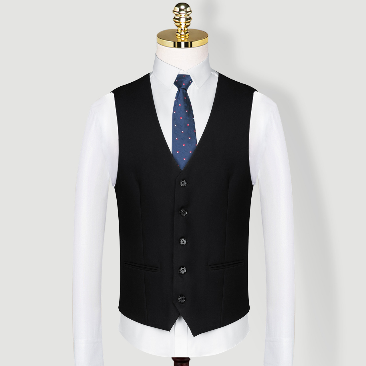 Custom Waistcoat Men Formal Suit Vest Polyester Solid Chalecos Hombre Casual Flax Vest