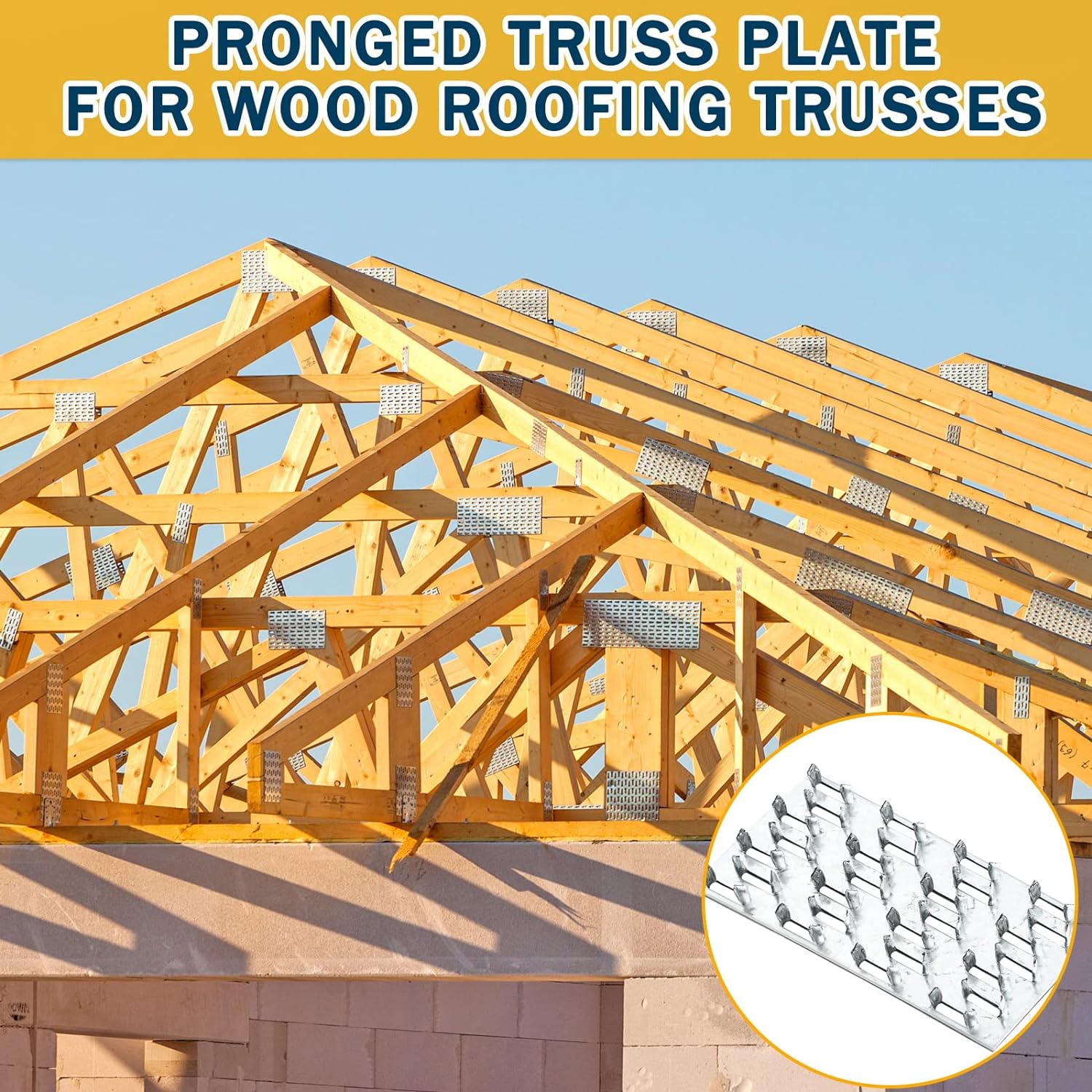 Wood Roofing Connector Galvanized Sheet Truss Mending Plate with Nail Teeth 1mm Thick
