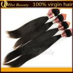 Black Remy Virgin Human Hair Extensions , Peruvian Straight Hair