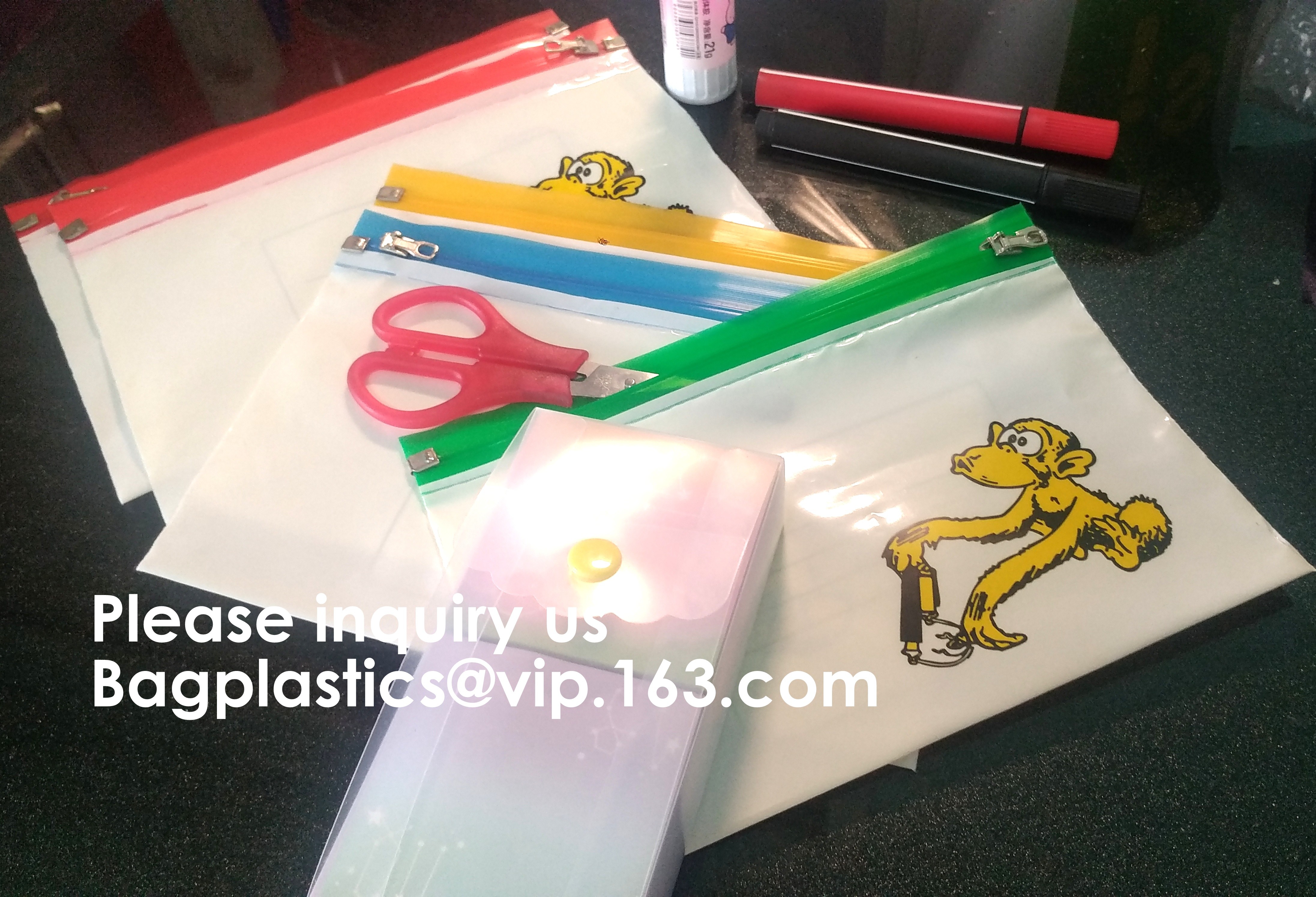 Metal slider Bag Zip Close Bags, Metal slider Reusable k Bags, Metal file bag, metal documents zip seal bag pack