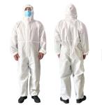 Hooded Disposable Protective Clothing , PP Nonwoven Protective Isolation Gown