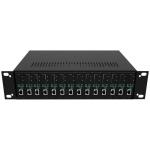 14 Slots Rack Mount Fiber Media Converter MDIX 19 inch standard design
