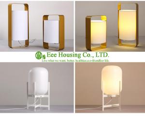 Wholesale North America LED Modern Table Desk Lamp White Lampshade Gold Light Base Residential Lighting from china suppliers