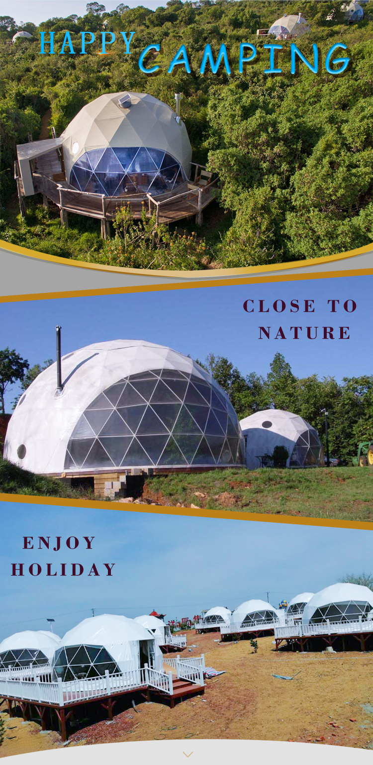 Waterproof Outdoor 5m Geodesic Dome Garden Geodesic Four Season Tent